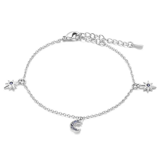 Crescent Moon and Star Charm Bracelet