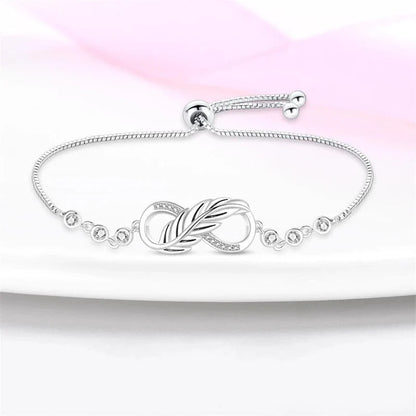 Elegant Infinity Knot Bracelet with Crystal Accents