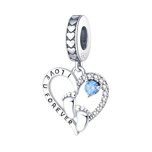 Forever Love Baby Feet Charm