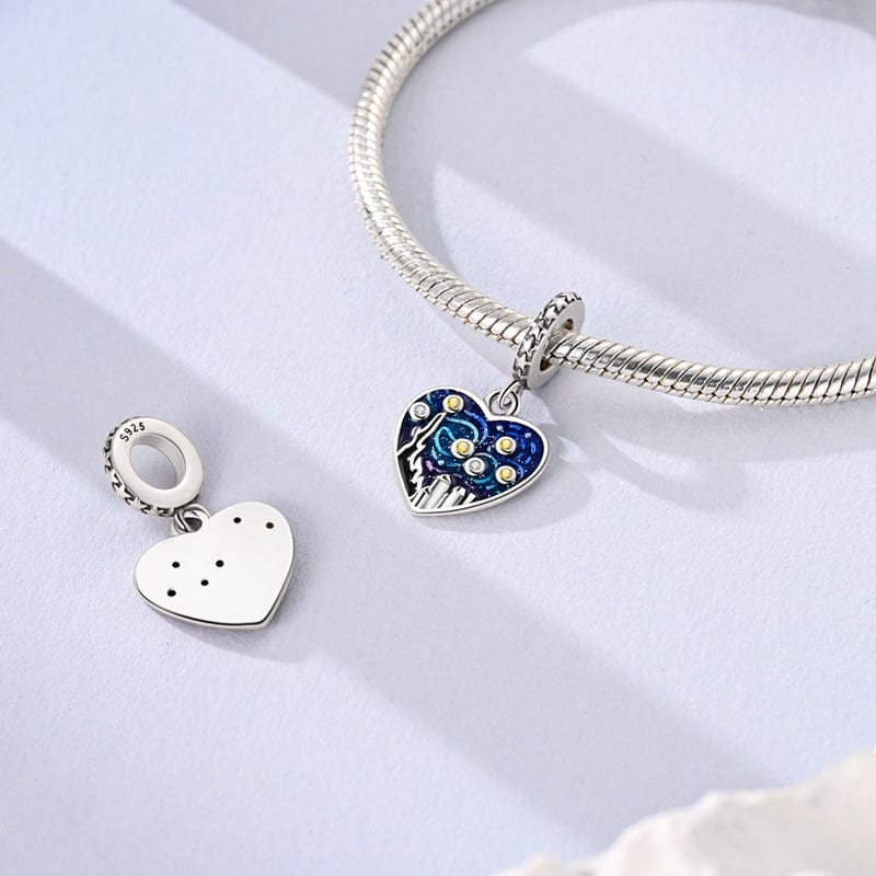 Celestial Heart Night Sky Charm