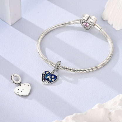 Celestial Heart Night Sky Charm