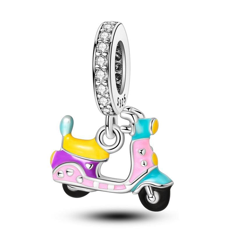 Retro Scooter Adventure Charm