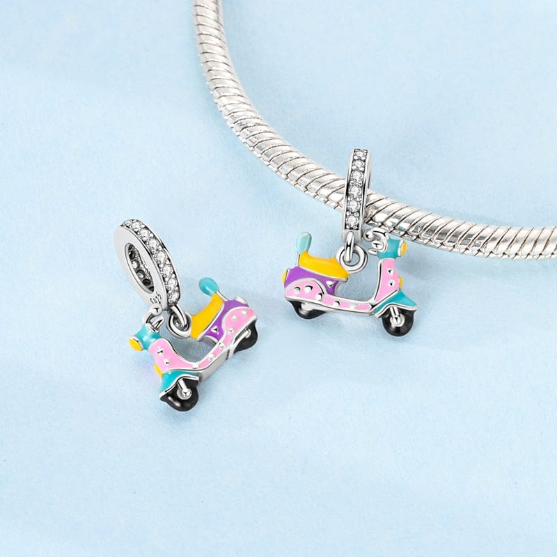 Retro Scooter Adventure Charm