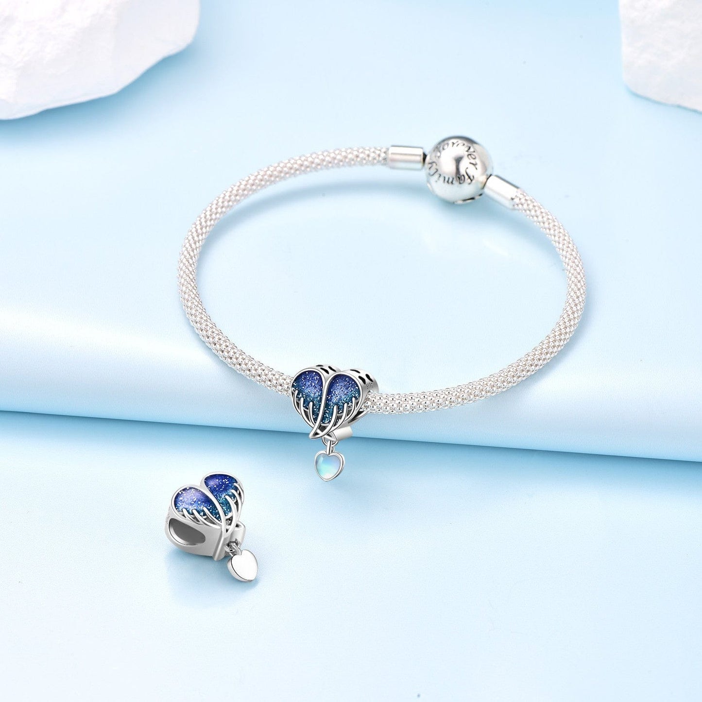 Starry Sky Heart Charm