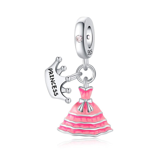 Princess Dress & Tiara Double Dangle Charm