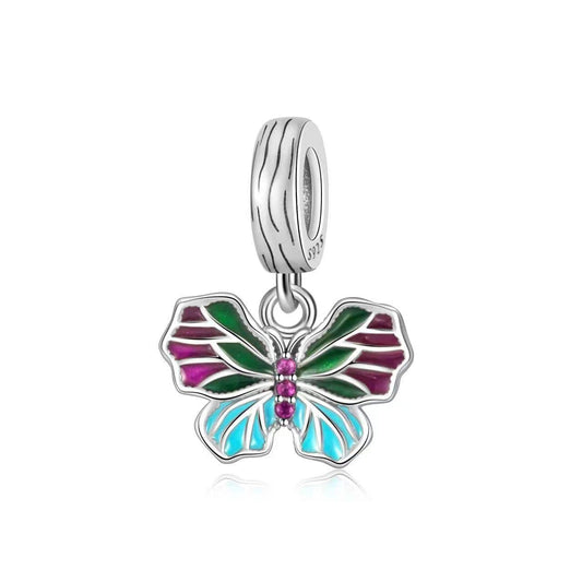 Colorful Butterfly Dangle Charm