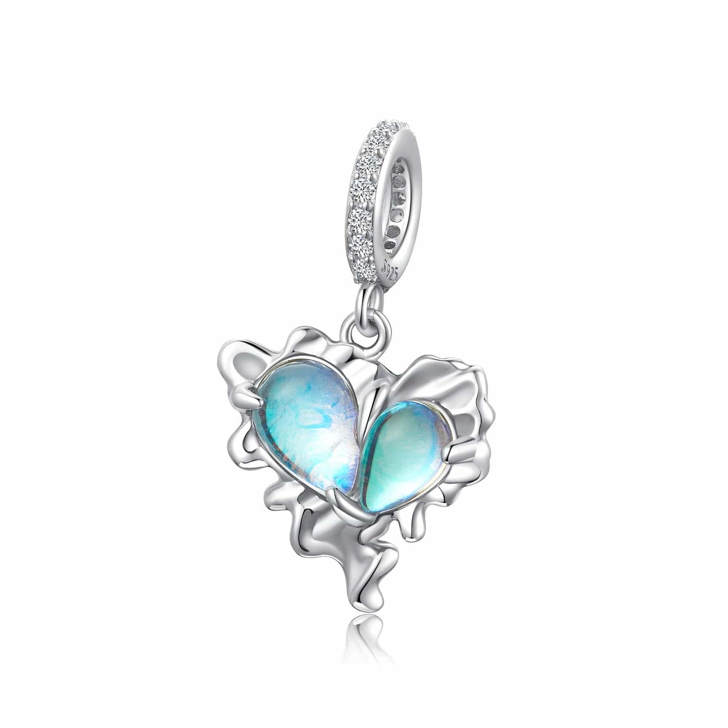 Ocean Glow Heart Dangle Charm