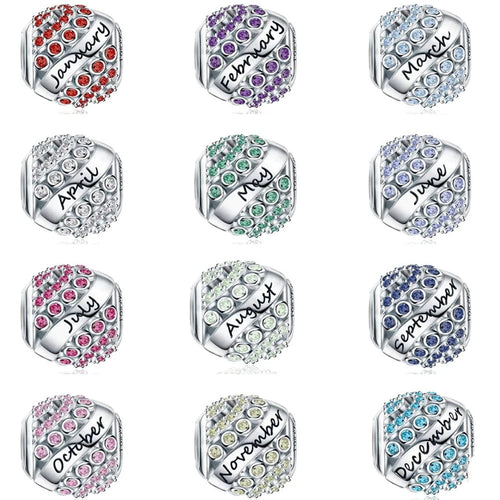 Glittering Birthstone Bead Charms