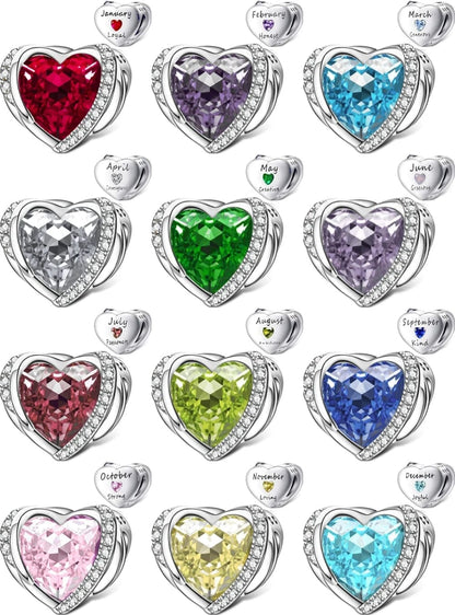 Heart Birthstone Charms