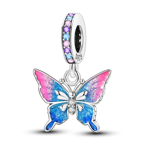 Two-tone Butterfly Dangle Charm