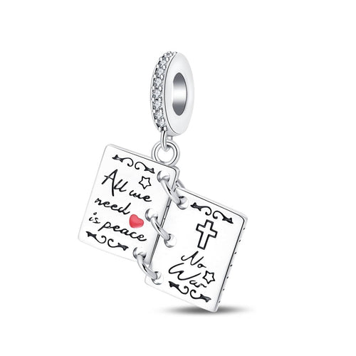 All We Need is Peace Book Charm