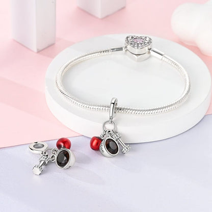 Apple, Coffee, & Dumbbell Fitness Charm