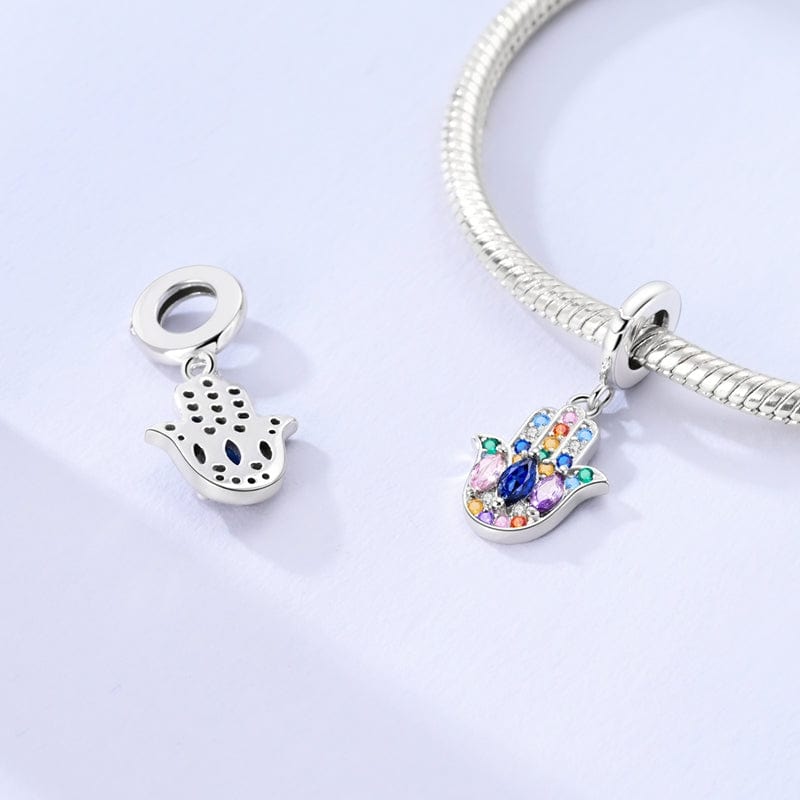 Colorful Hamsa Hand Charm