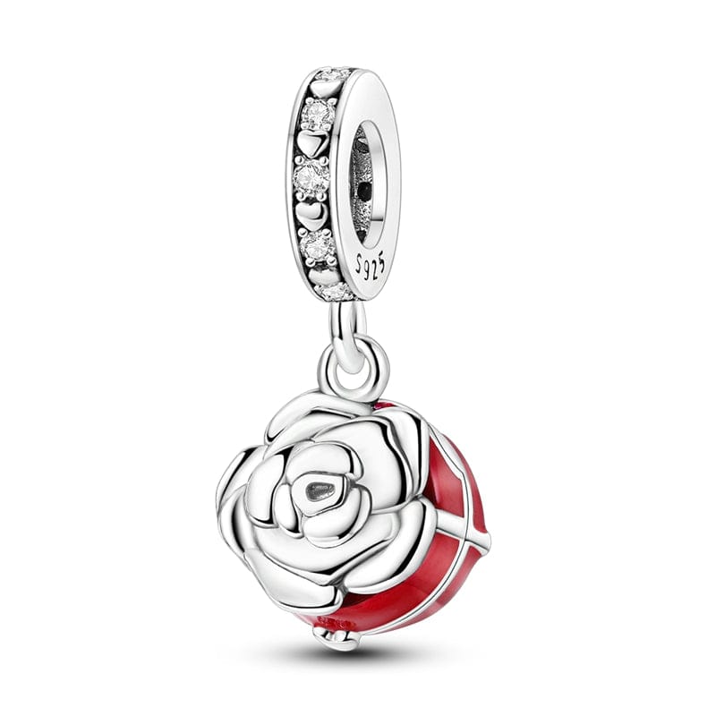 Timeless Red Rose Bloom Charm