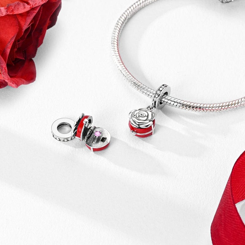 Timeless Red Rose Bloom Charm