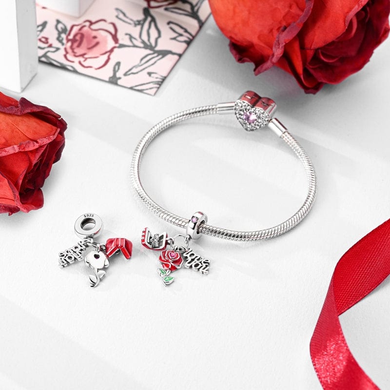 Charm pentru mesaj Rose & Love You