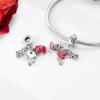 Charm pentru mesaj Rose & Love You