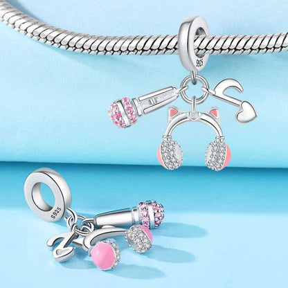 Music Lover Headphone Triple Dangle Charm