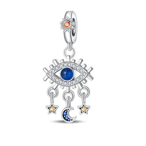 Evil Eye cu Star & Moon Dangle Charm