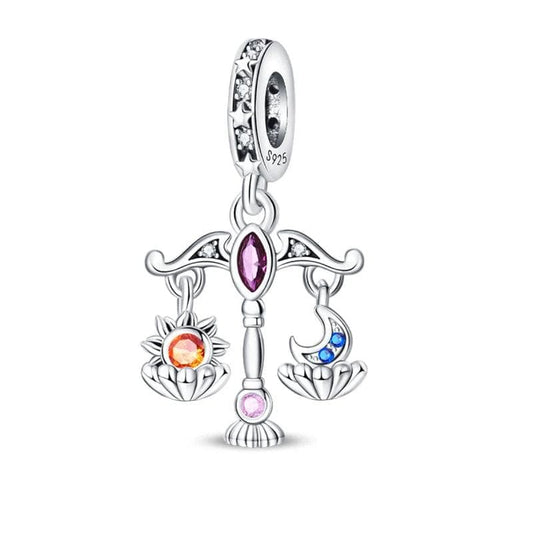 Balancing Scales with Moon & Sun Dangle Charm