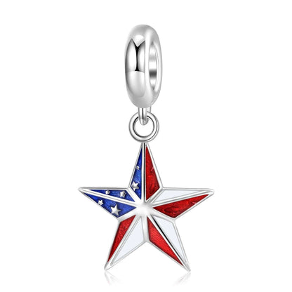 USA Star Dangle Charm