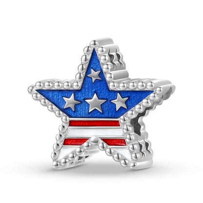 American Flag Star Charm