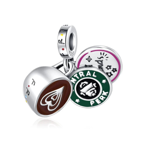 Friends TV sorozat Central Perk Coffeehouse Triple Dangle Charm