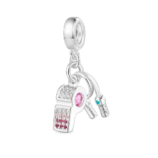 Sparkling Whistle Sports Dangle Charm