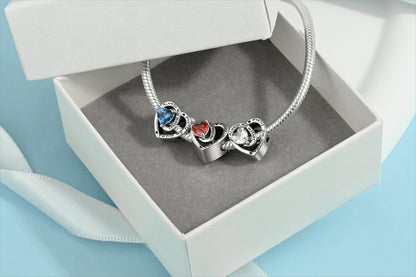 Always My Mother, Forever My Friend Birthstone Heart Charm