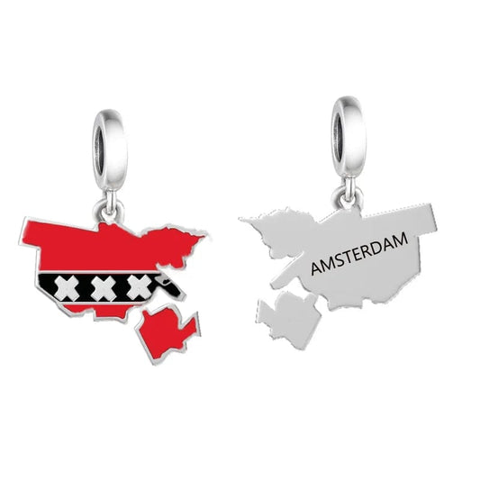 Amsterdam Map Dangle Charm