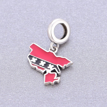 Amsterdam Map Dangle Charm