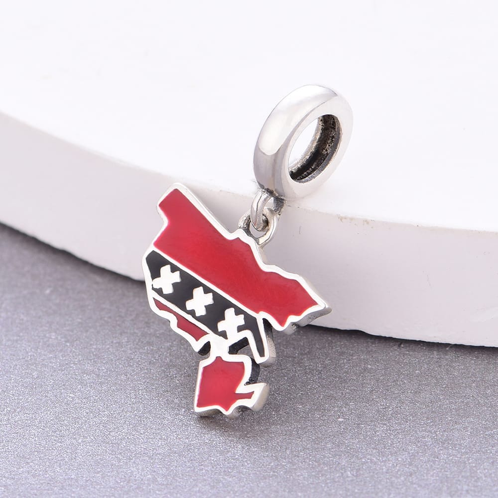 Amsterdam Map Dangle Charm