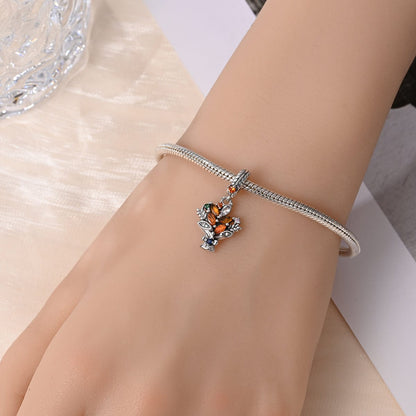 Autumn Flower Bouquet Bracelet Charm