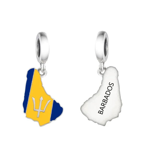 Barbados Map Dangle Charm