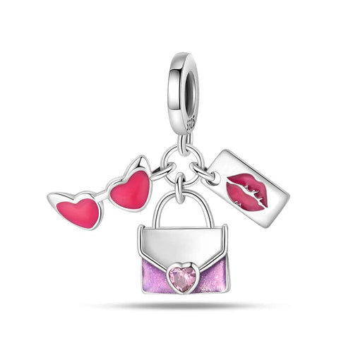 Barbie Heart Glasses, Purse & Kiss Charm