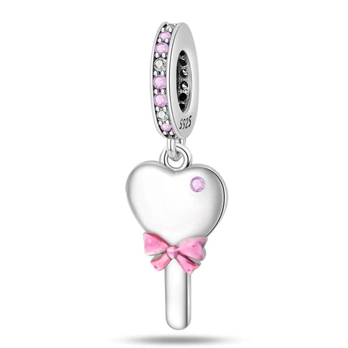 Charm colgante con forma de llave de corazón de Barbie