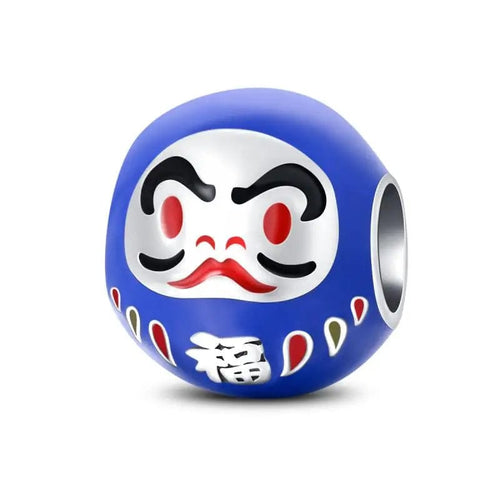 Blue Daruma Doll Charm