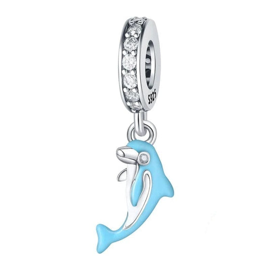 Blue Dolphin Dangle Charm