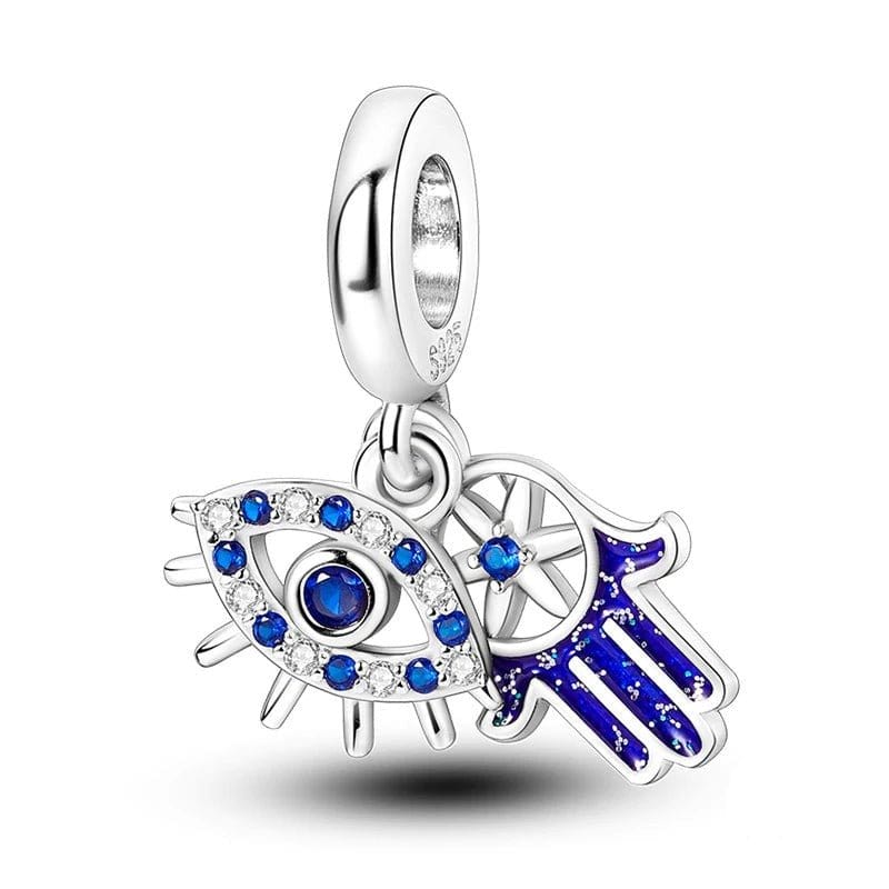 Blue Eye and Hand of Fatima Charm