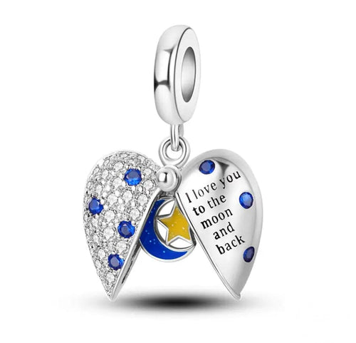 Blue Moon Love Lock Charm