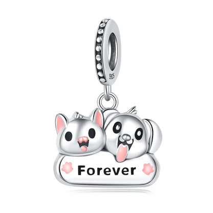 Cat & Dog Forever Duo Dangle Charm