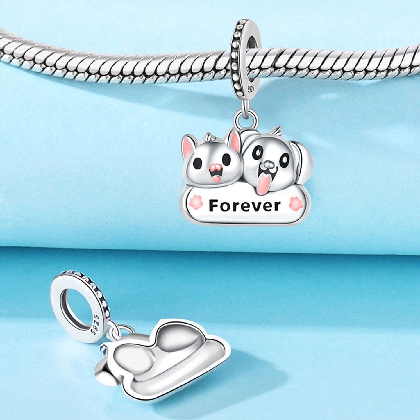 Cat & Dog Forever Duo Dangle Charm