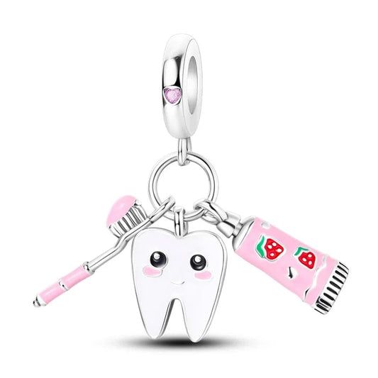 Children Tooth Fairy Triple Dangle Charm