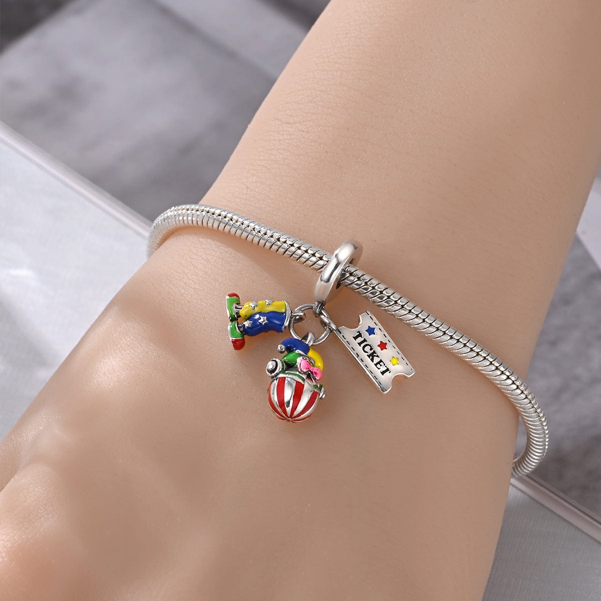 Clown & Circus Ticket Dangle Charm