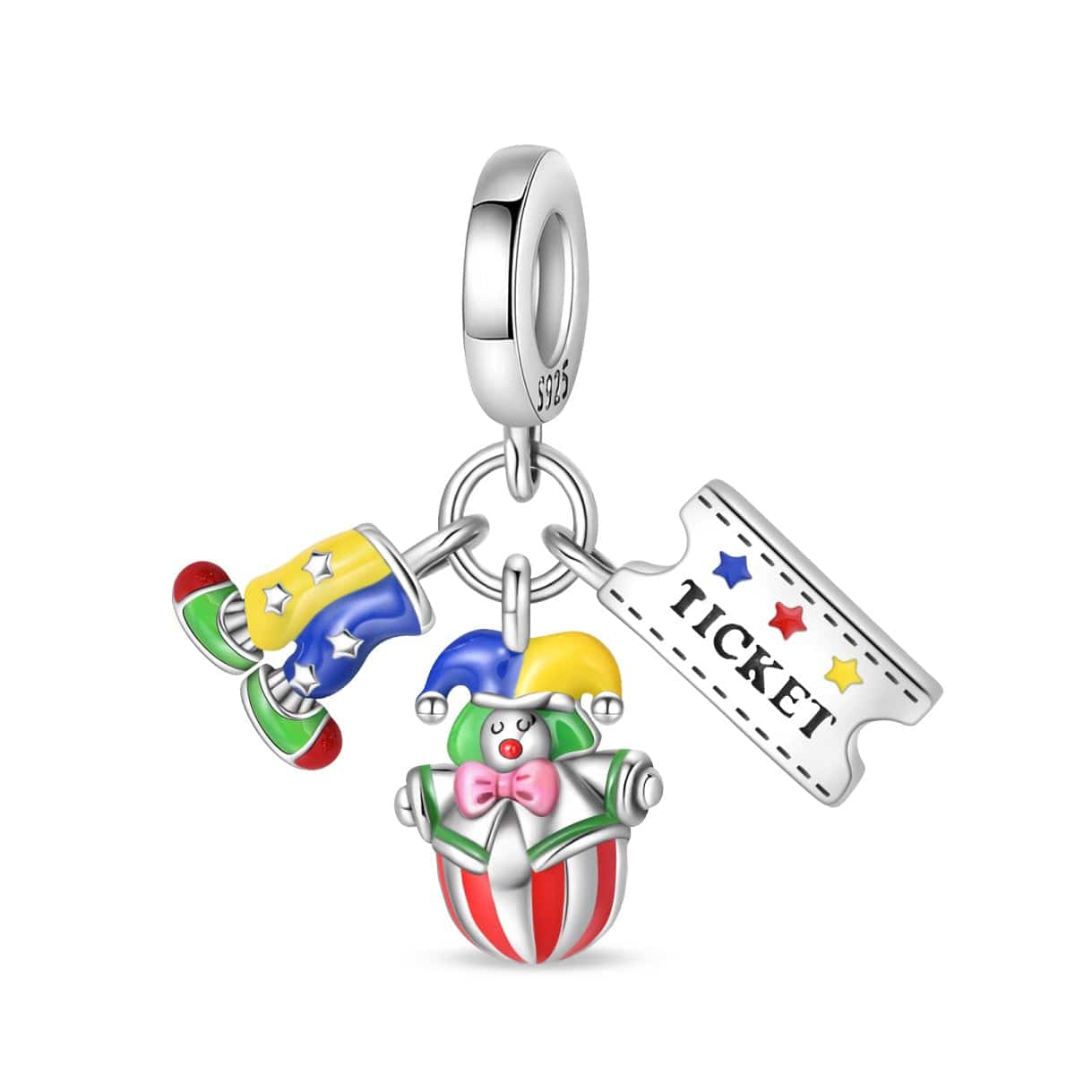 Clown & Circus Ticket Dangle Charm