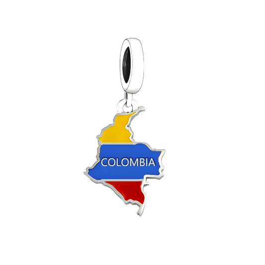 Colombia Map Dangle Charm