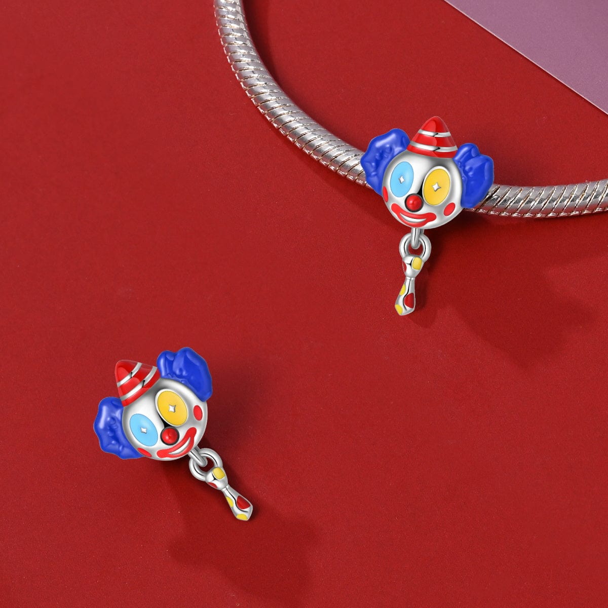 Colorful Circus Clown Charm