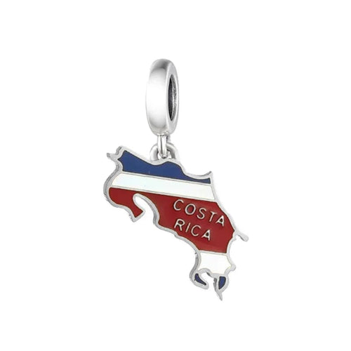 Costa Rica Map Dangle Charm