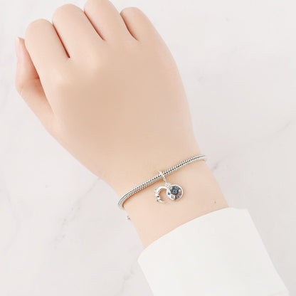 Crescent Moon and Starry Sky Charm