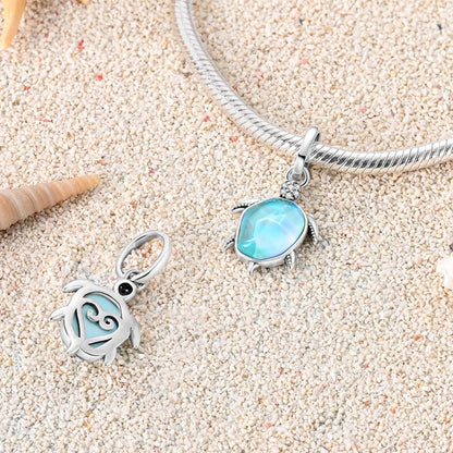 Crystal Sea Turtle Charm